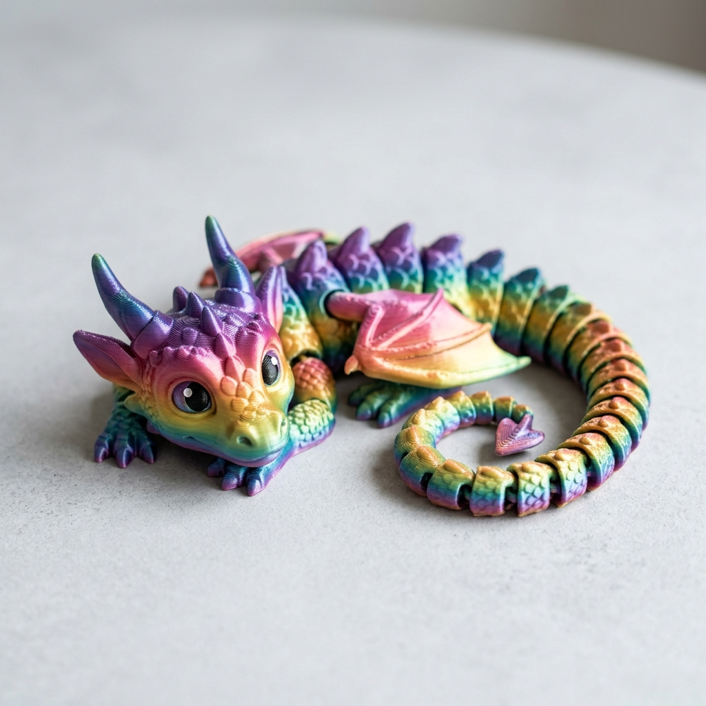 Flexi the Magic Dragon 3D printed