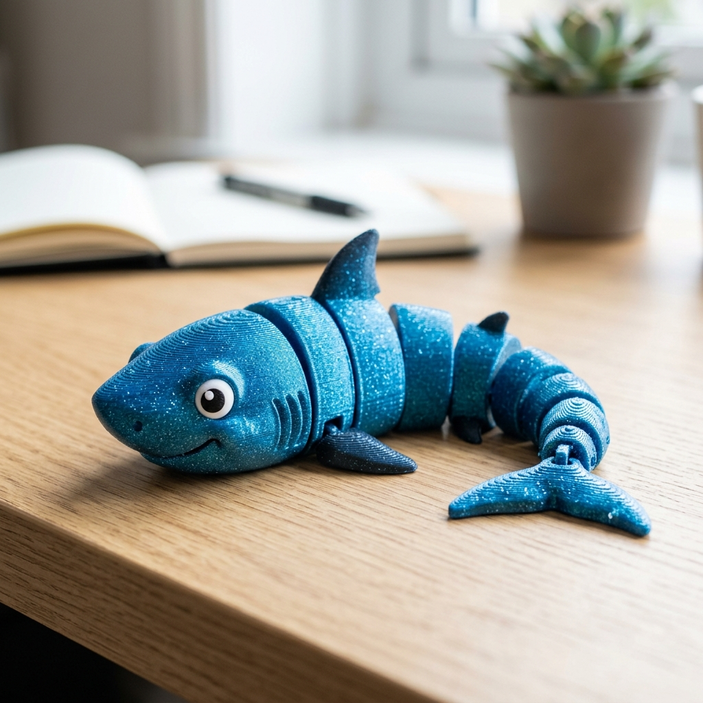 Ziggy the Flexi Shark 3D printed